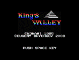 King's Valley intro screen