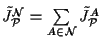 $\tilde J_{\cal P}^{\cal N}=\sum\limits_{A\in\cal N} \tilde
J^A_{\cal P}$