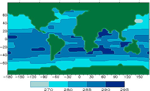 Map of January CO2 pressure in ocean, 6 kb