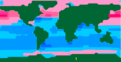 Animated map of seasonal CO2 flows in ocean, 55 kb